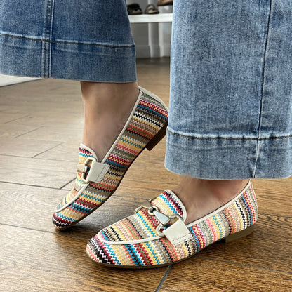 Gabor 85.214.41 Multicolour & Cream F Fit Slip On Loafers