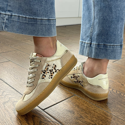 Another Trend A032C143 Platino Gold Reptile & Print Trainers