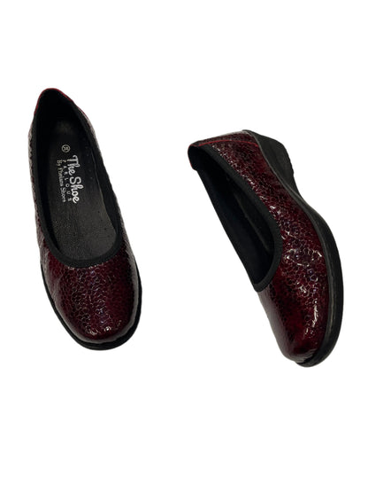 The Shoe Parlour by Phelan's Shoes 165-18 Bordo Wine Petek Patent Croc Pump Shoes