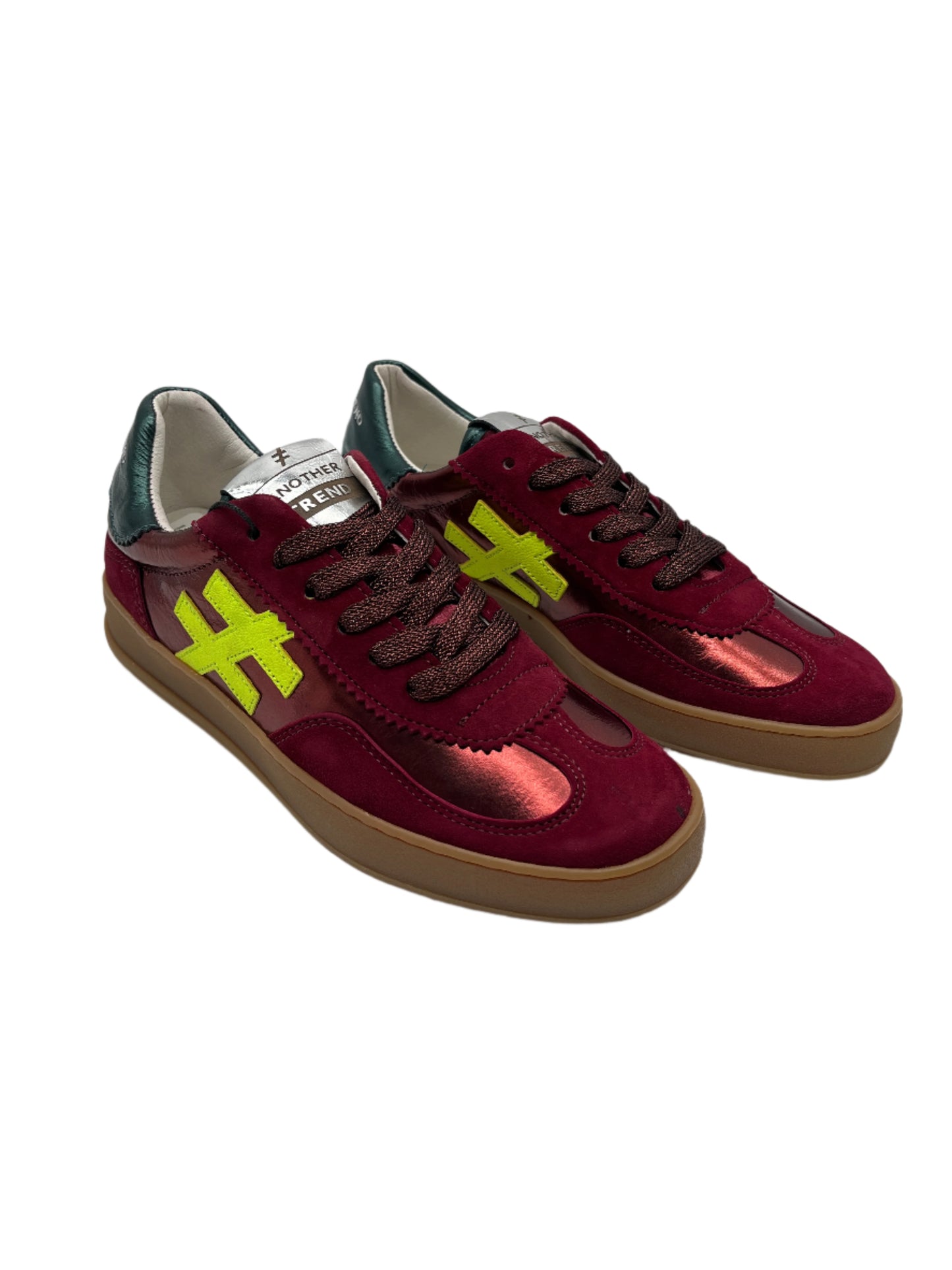 Another Trend A03280B2 Ante+Metal Frambuesa Raspberry Wine Neon Green Trainers