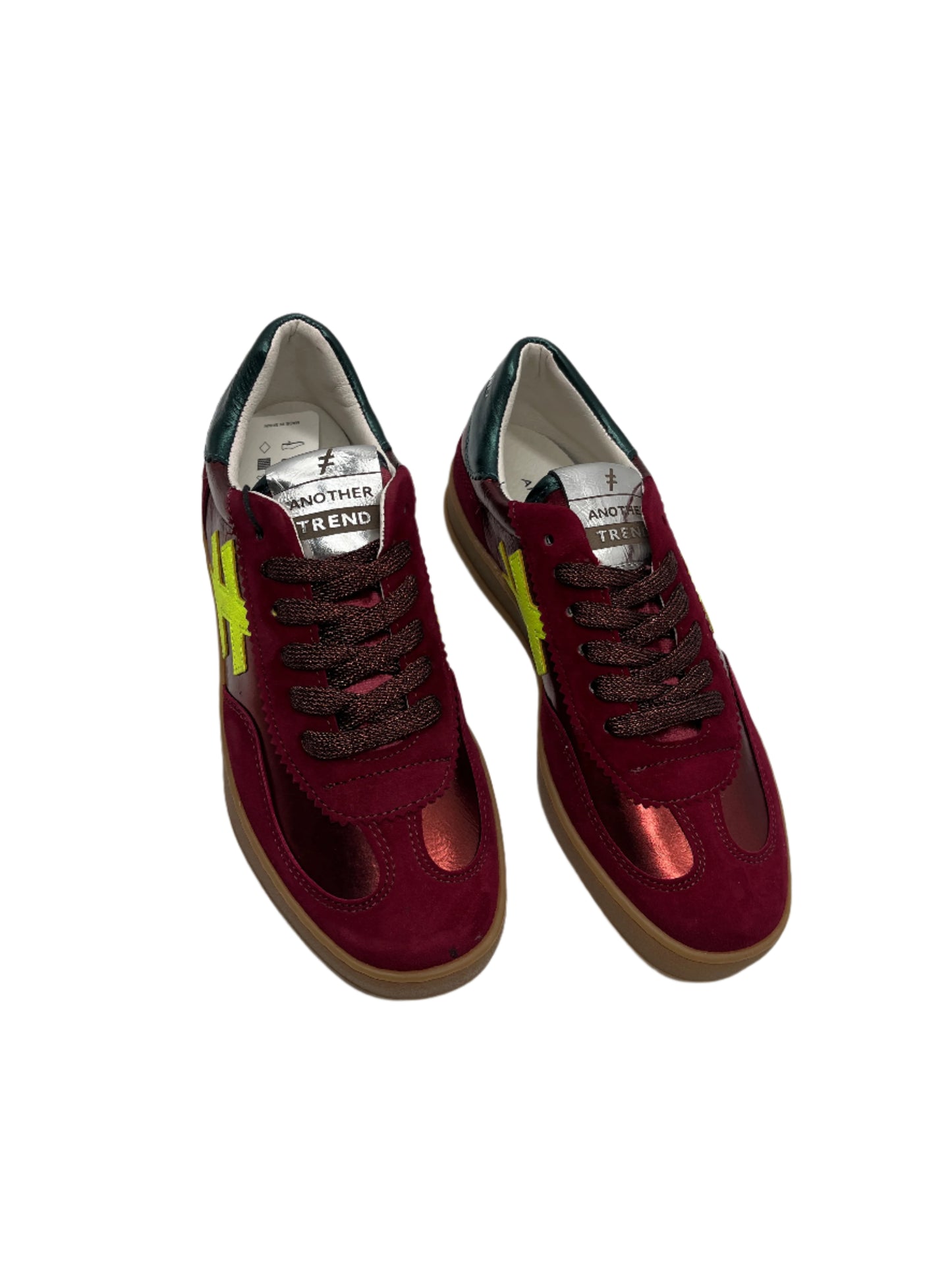Another Trend A03280B2 Ante+Metal Frambuesa Raspberry Wine Neon Green Trainers