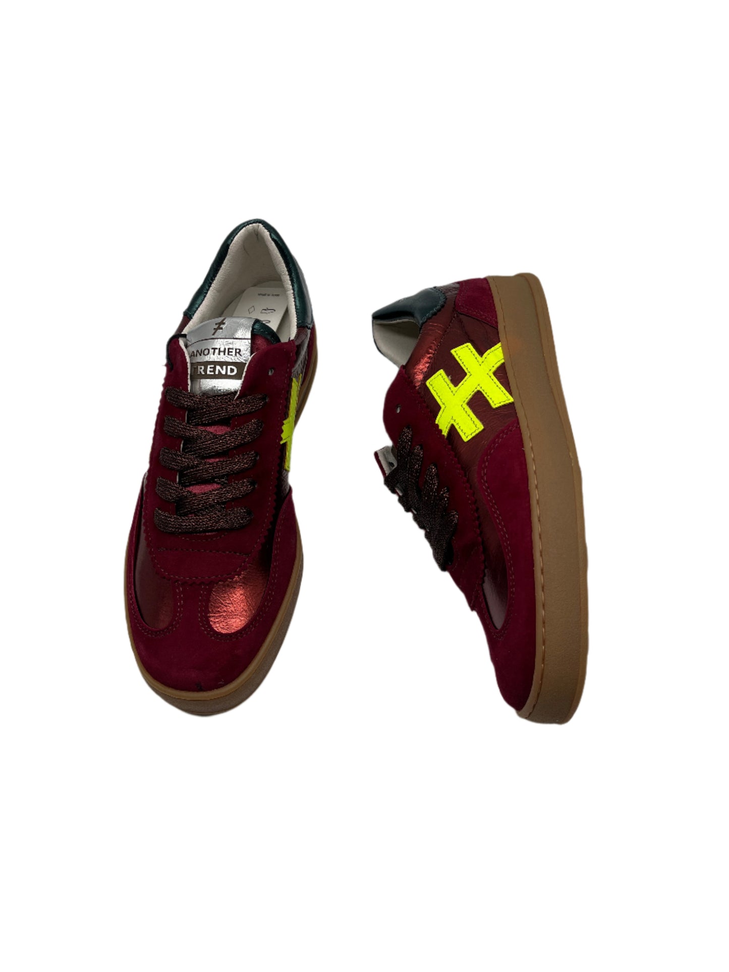 Another Trend A03280B2 Ante+Metal Frambuesa Raspberry Wine Neon Green Trainers