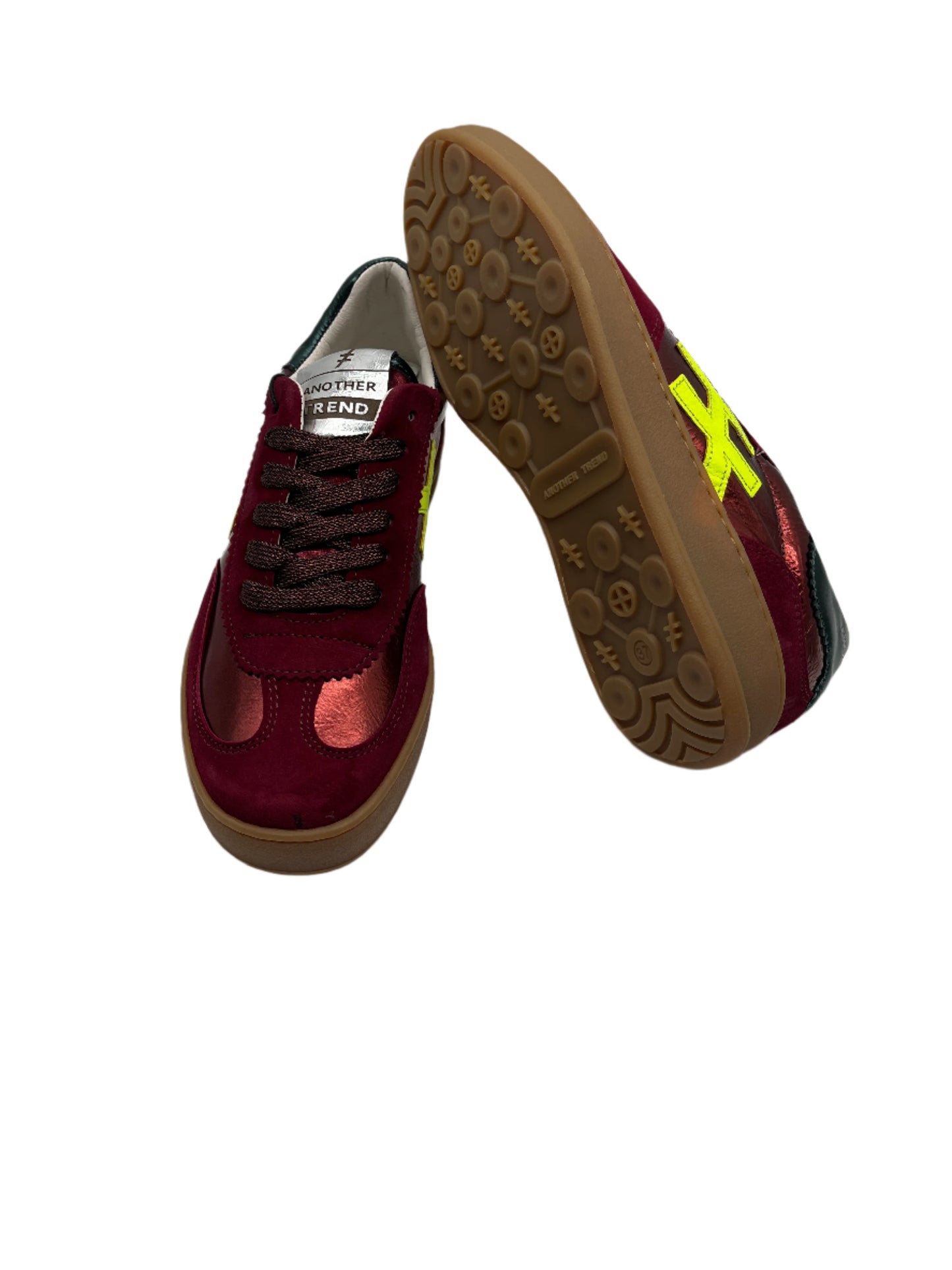 Another Trend A03280B2 Ante+Metal Frambuesa Raspberry Wine Neon Green Trainers