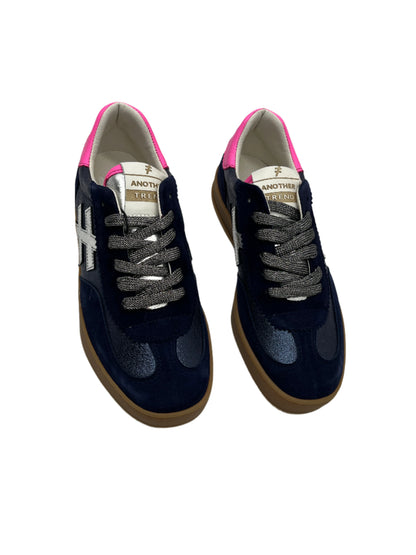 Another Trend A03280D2 Ante+Metal Ocean Navy Silver Pink Trainers