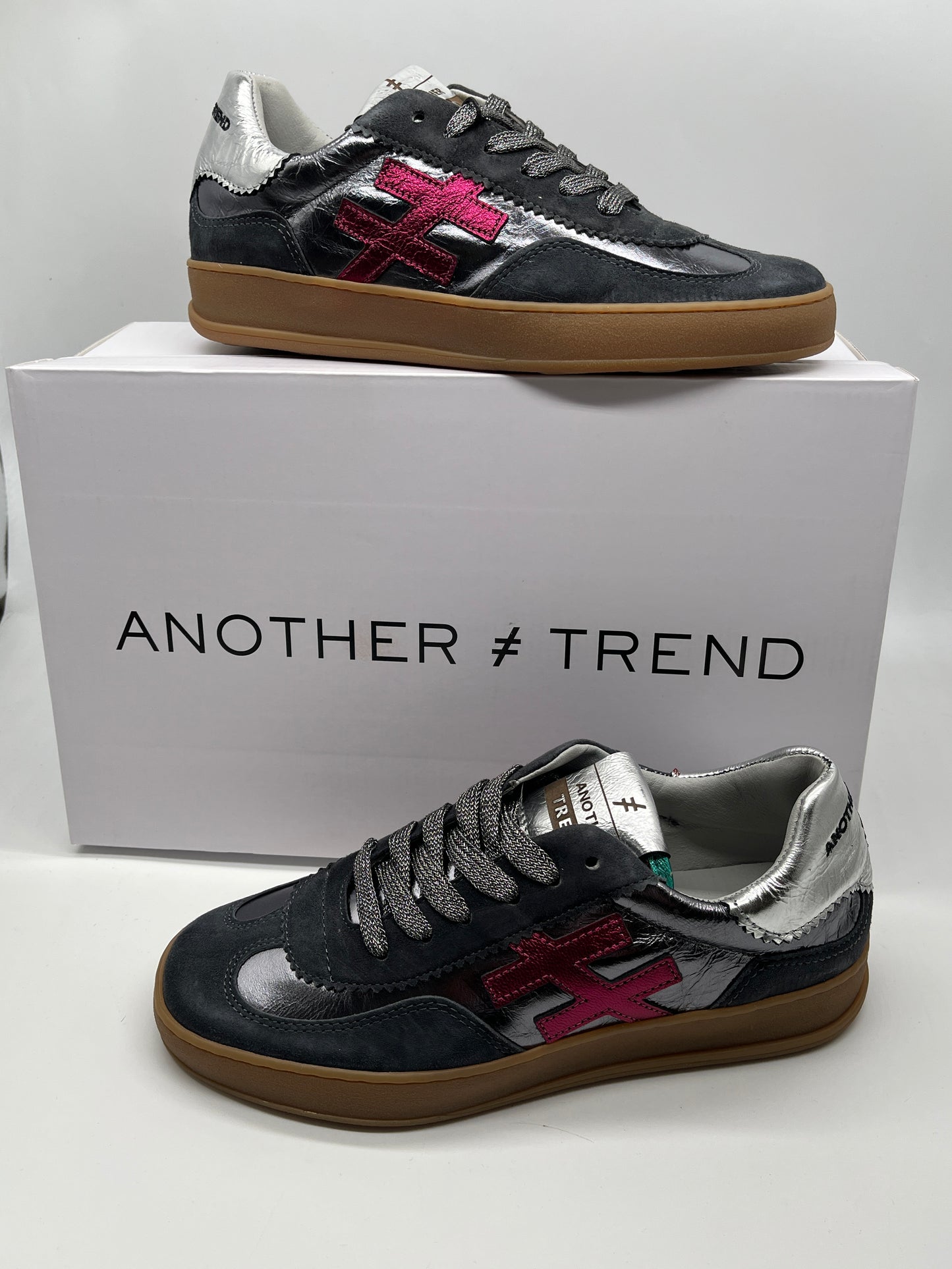 Another Trend A0328016 Ante+Metal Anthracite Silver Plum Trainers
