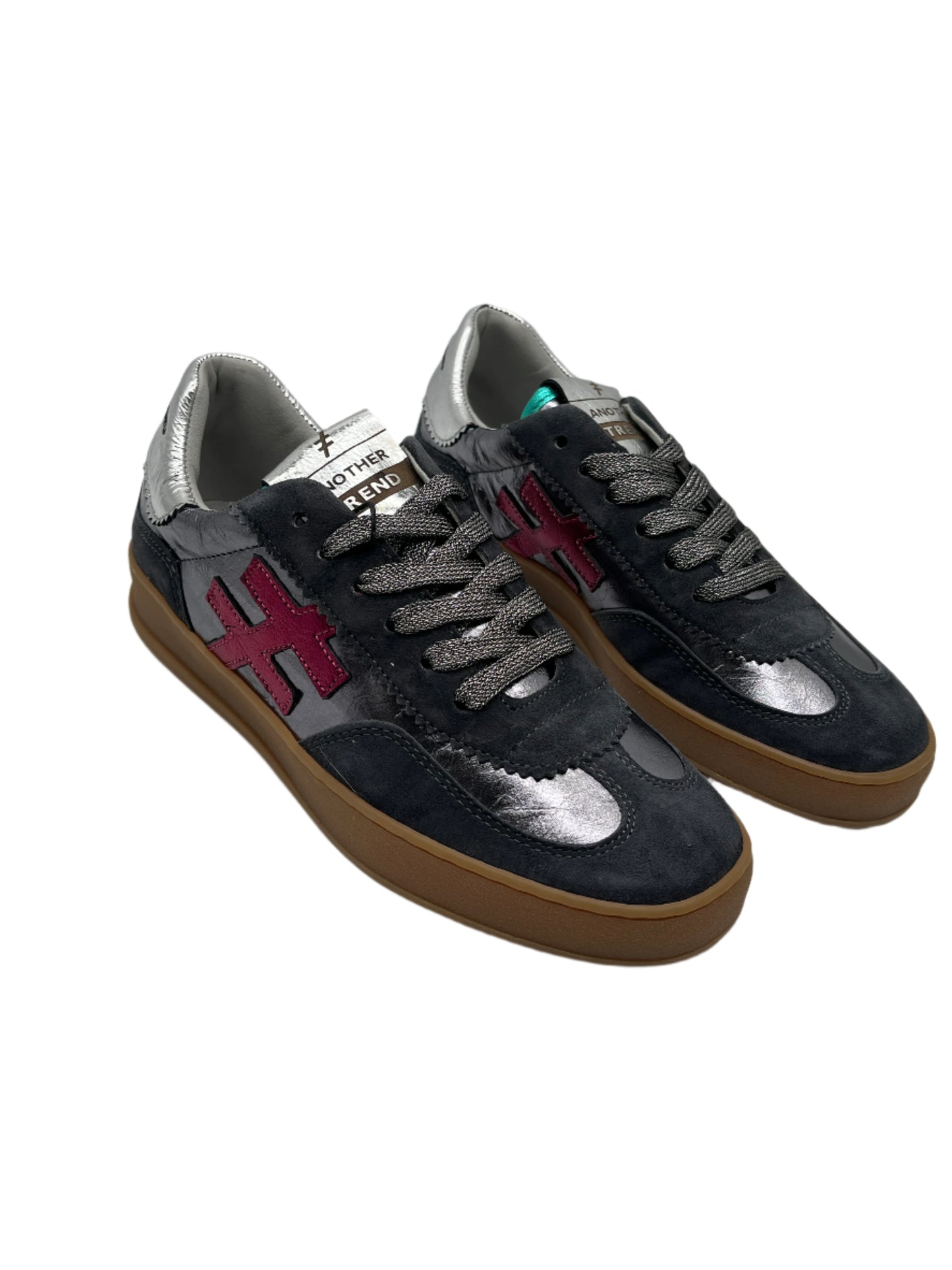 Another Trend A0328016 Ante+Metal Anthracite Silver Plum Trainers