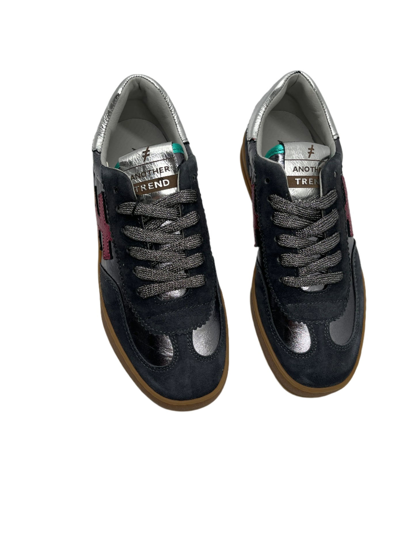 Another Trend A0328016 Ante+Metal Anthracite Silver Plum Trainers