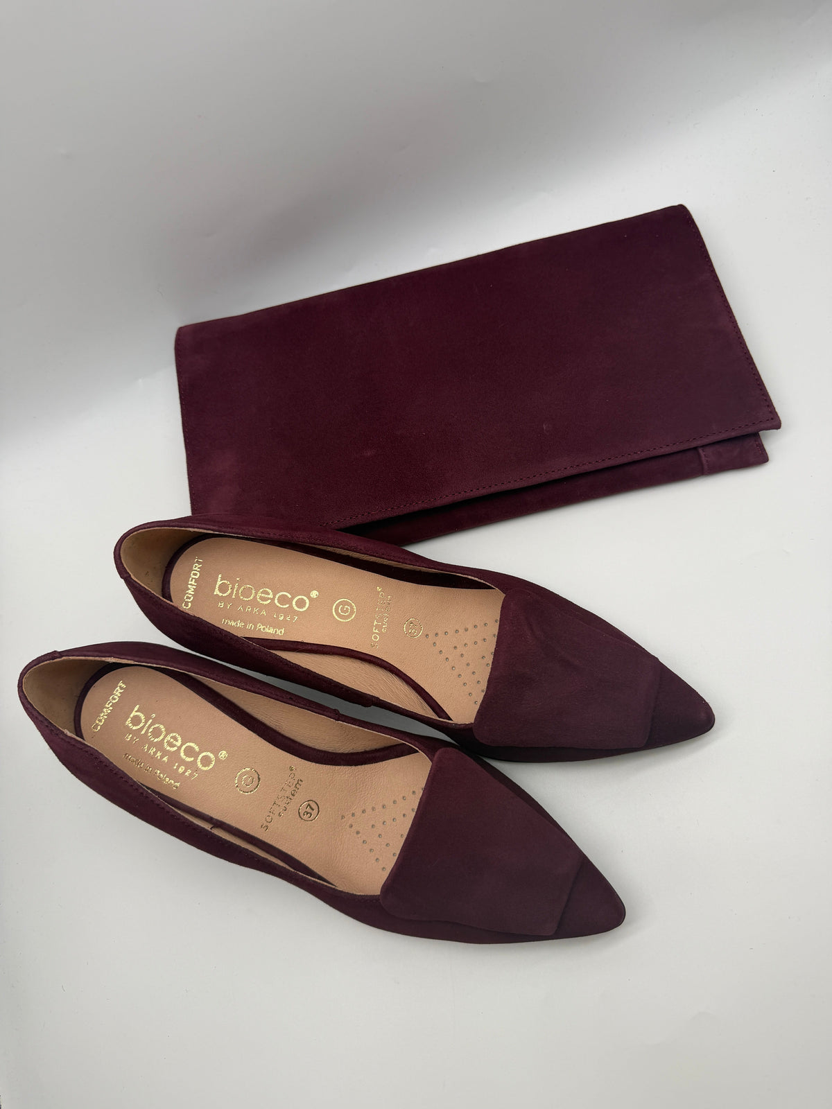 Bioeco by Arka 1113 2894 Burgundy Clutch Bag