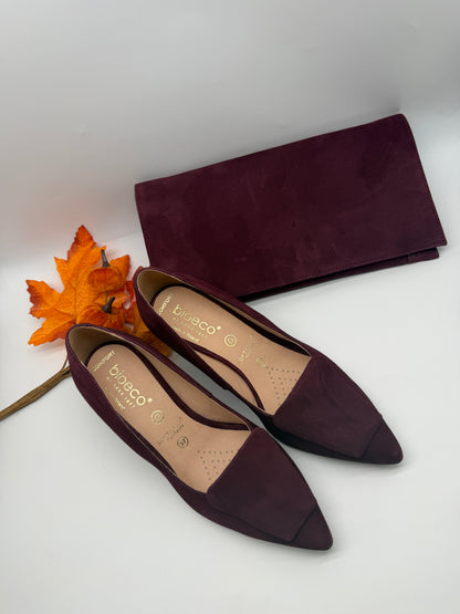 Bioeco by Arka 1113 2894 Burgundy Clutch Bag