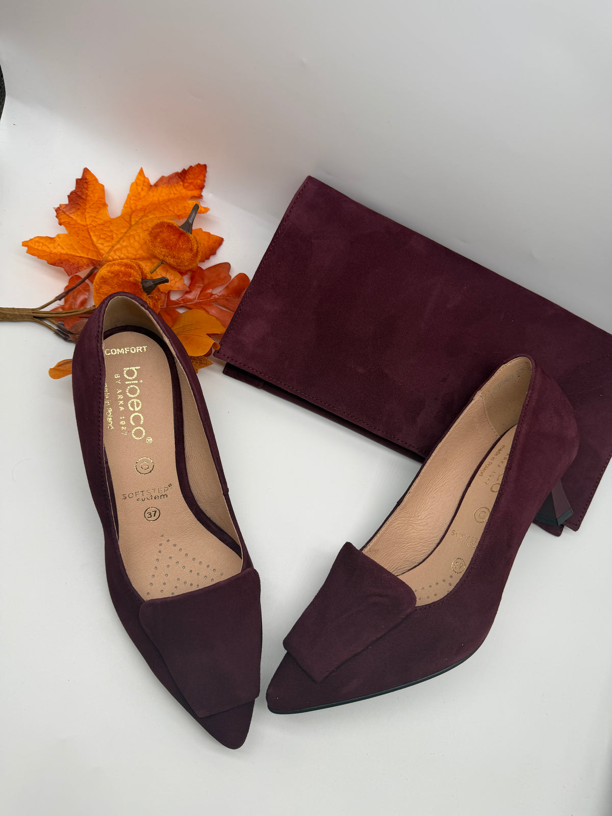 Bioeco by Arka 1113 2894 Burgundy Clutch Bag