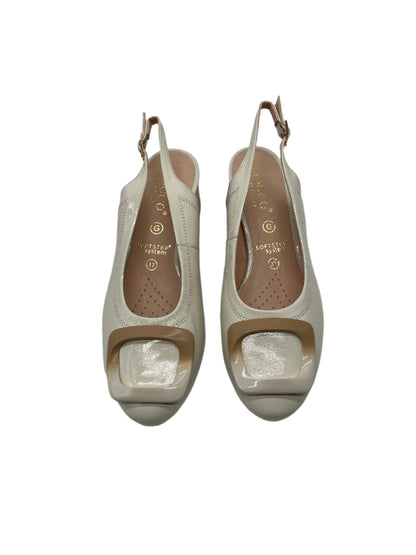Bioeco by Arka 4153 2639+2776+1315 Beige Patent Block Heel