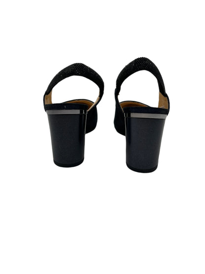 Bioeco by Arka 4186 2558+1290 Navy Shimmer Block Heels with Slingback Strap