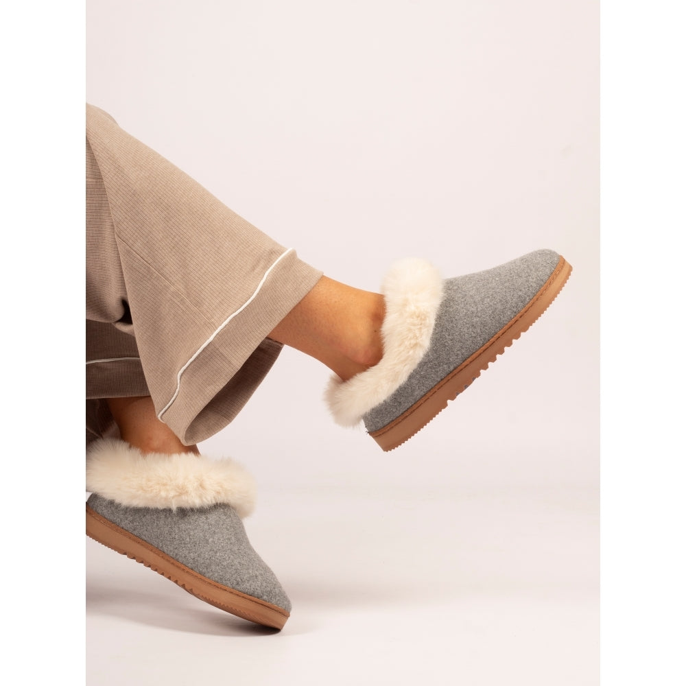 Lunar KLA082 Cranbrook Grey Slippers