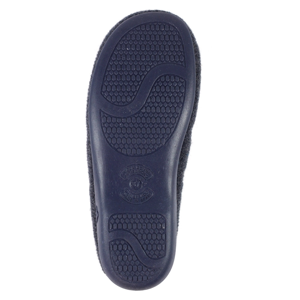Lunar KLA250 Havana Navy Blue Flower Slippers