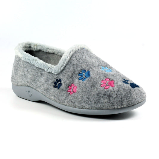 Lazy Dogz KLD462GR Charley Grey Slippers