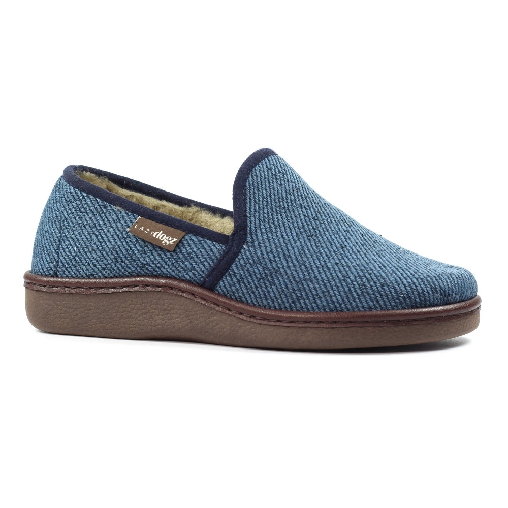 Lazydogz KMD113 Oliver Blue Navy Slippers