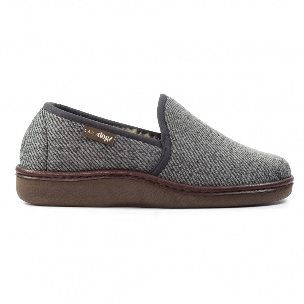 Lazydogz KMD113 Oliver Grey Slippers