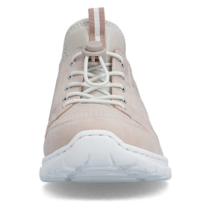 Rieker L3254-32 Rose, Pearl Cream F 1/2 Elastic Speed Lace Shoes