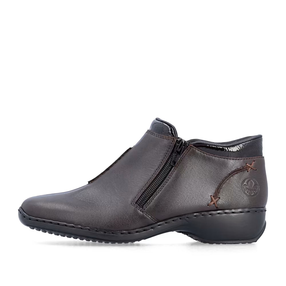 Rieker L3882-25 Brown Zip Boots