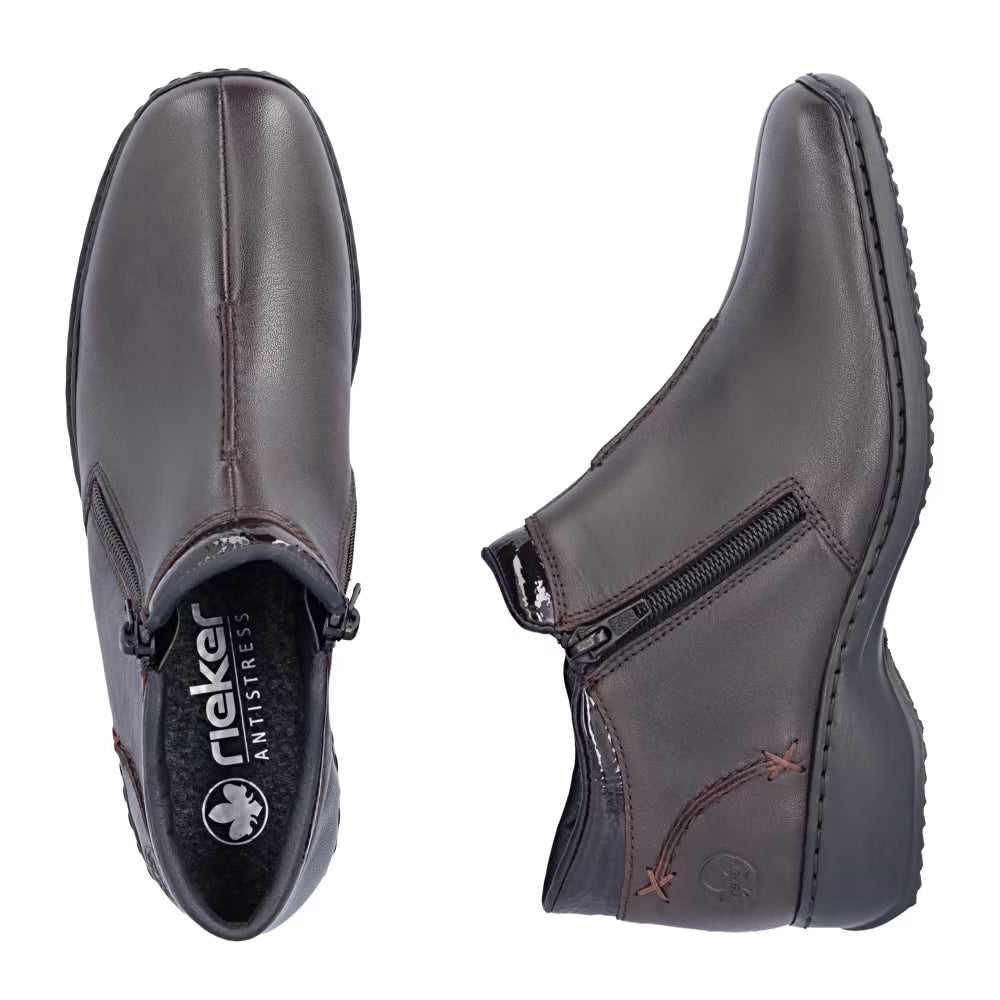 Rieker L3882-25 Brown Zip Boots