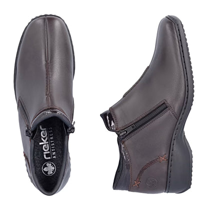 Rieker L3882-25 Brown Zip Boots