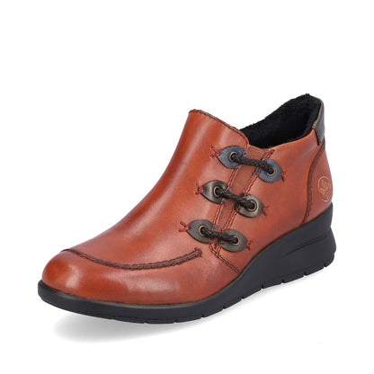 Rieker L4853-38 Burnt Orange Ankle Boots
