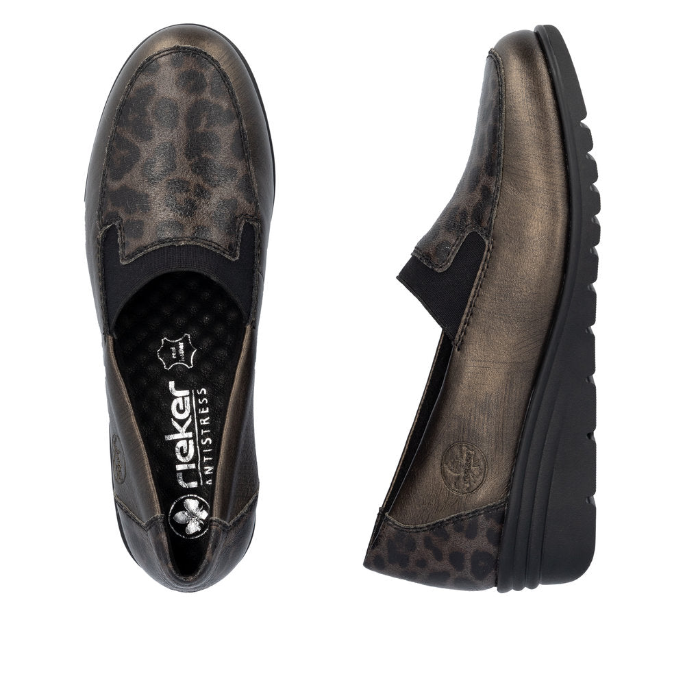Rieker L5351-90 Bronze Slip On Shoes