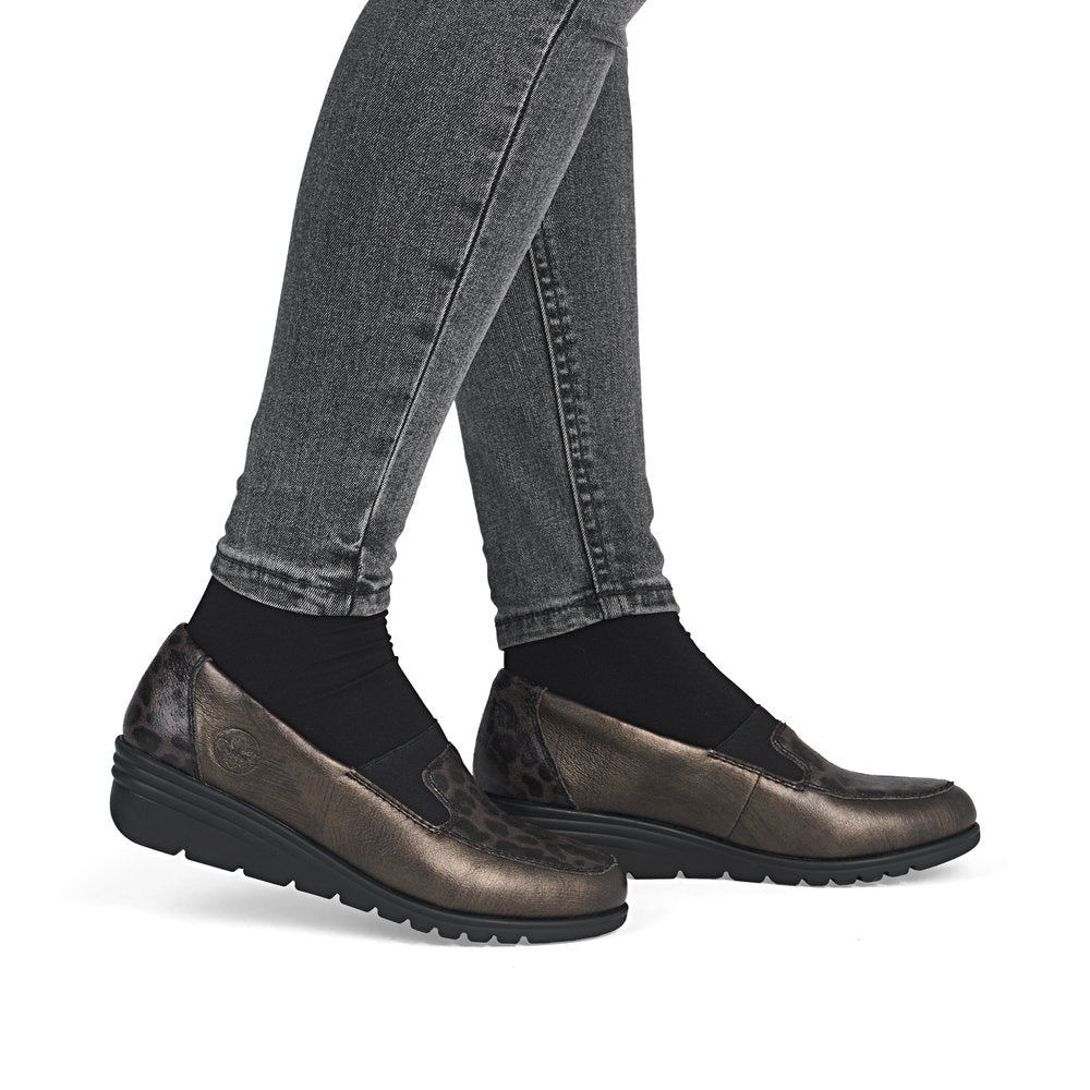 Rieker L5351-90 Bronze Slip On Shoes