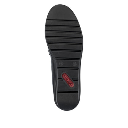 Rieker L5352-00 Black Slip On Patent Shoes