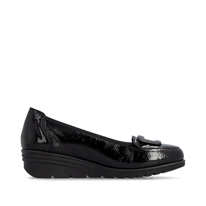 Rieker L5362-00 Black Slip On Shoes