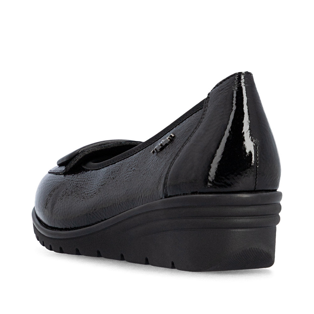 Rieker L5362-00 Black Slip On Shoes