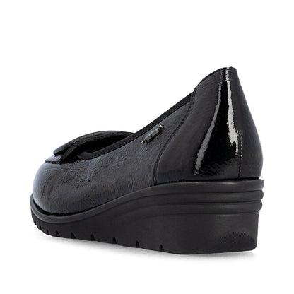 Rieker L5362-00 Black Slip On Shoes