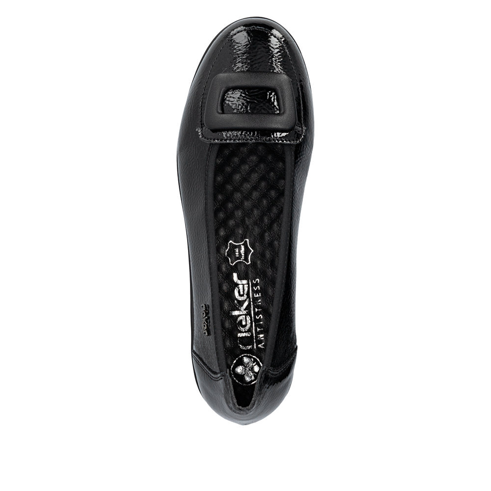 Rieker L5362-00 Black Slip On Shoes
