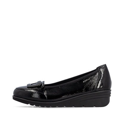 Rieker L5362-00 Black Slip On Shoes