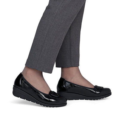 Rieker L5362-00 Black Slip On Shoes