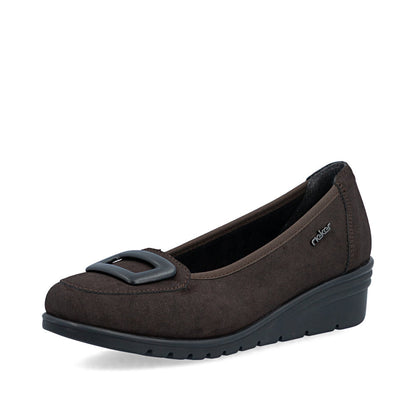 Rieker L5362-25 Nougat Brown Slip On Shoes