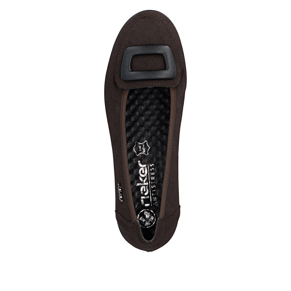 Rieker L5362-25 Nougat Brown Slip On Shoes