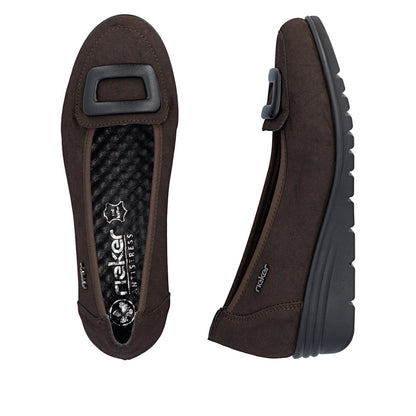 Rieker L5362-25 Nougat Brown Slip On Shoes