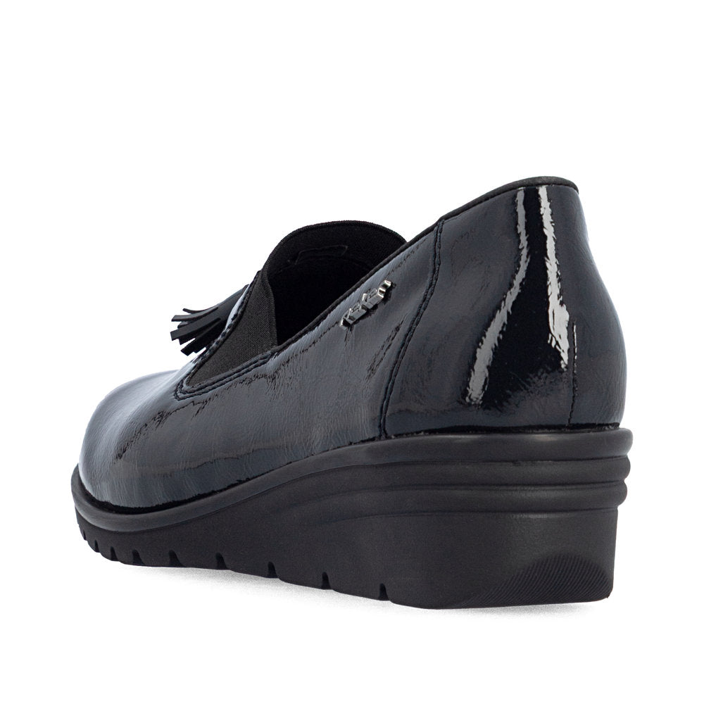 Rieker L5363-14 Navy Slip On Shoes with Tassel