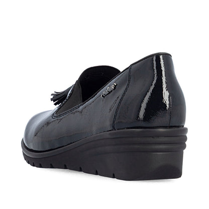 Rieker L5363-14 Navy Slip On Shoes with Tassel