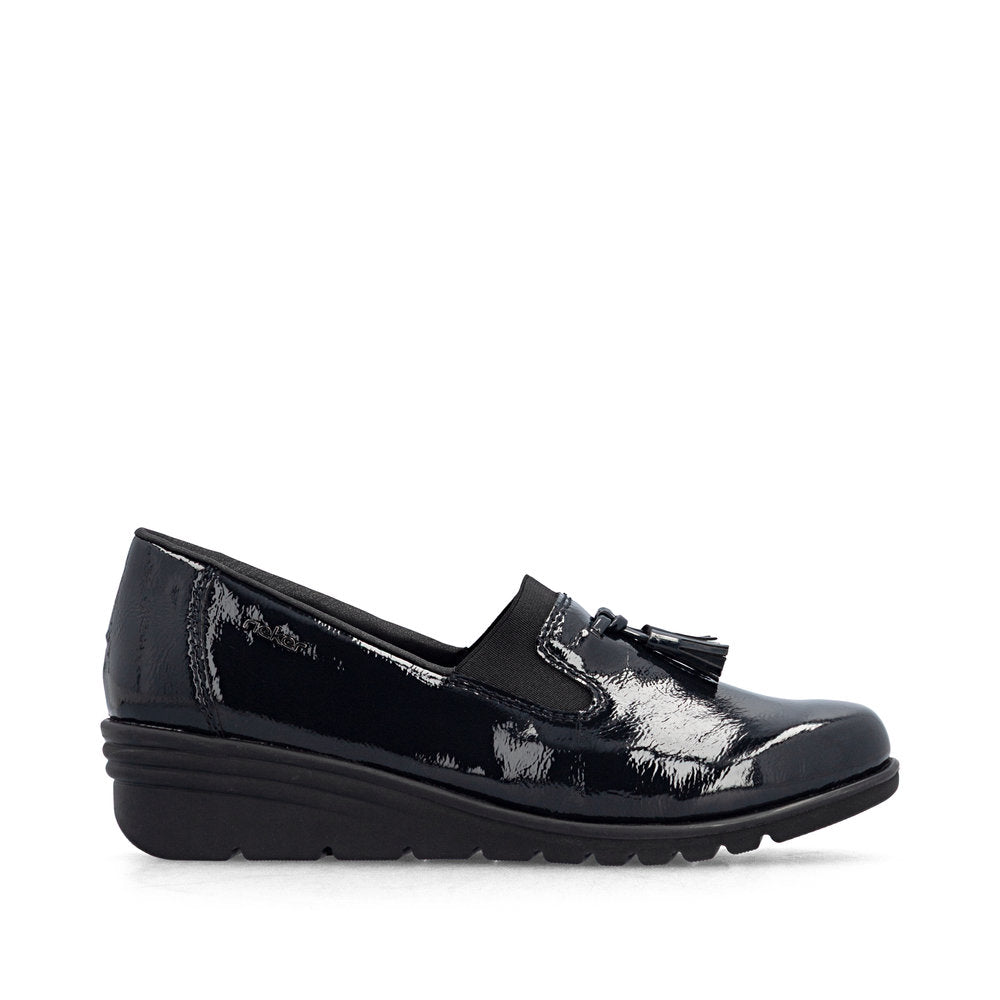 Rieker L5363-14 Navy Slip On Shoes with Tassel