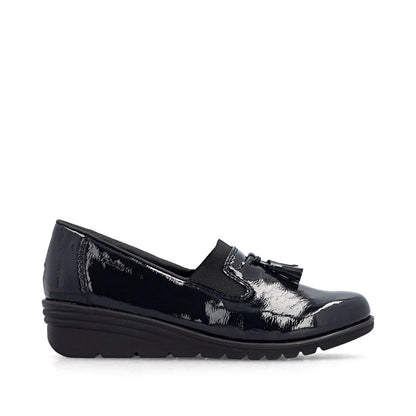 Rieker L5363-14 Navy Slip On Shoes with Tassel