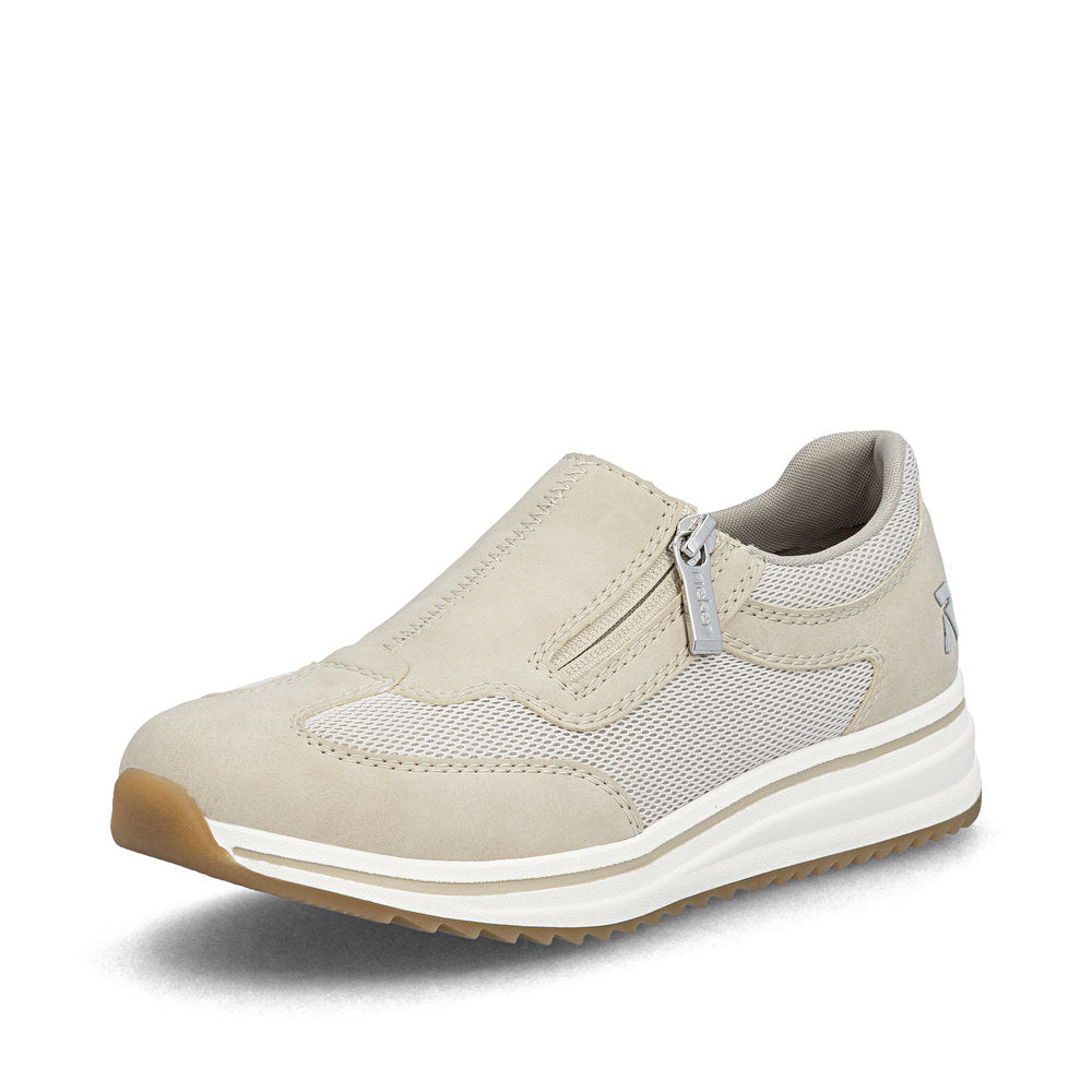 Rieker L5854-62 Ginger Beige H Fit Shoes with Zip