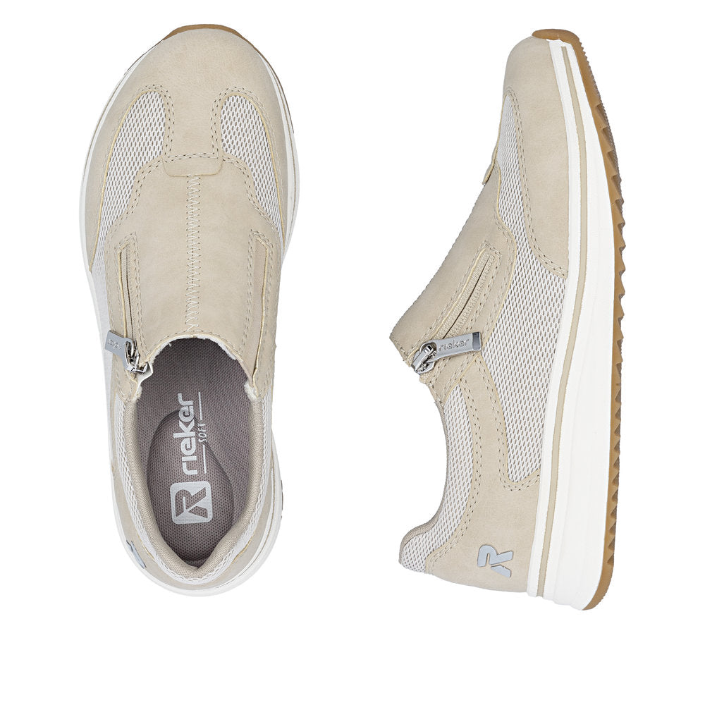 Rieker L5854-62 Ginger Beige H Fit Shoes with Zip