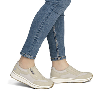 Rieker L5854-62 Ginger Beige H Fit Shoes with Zip