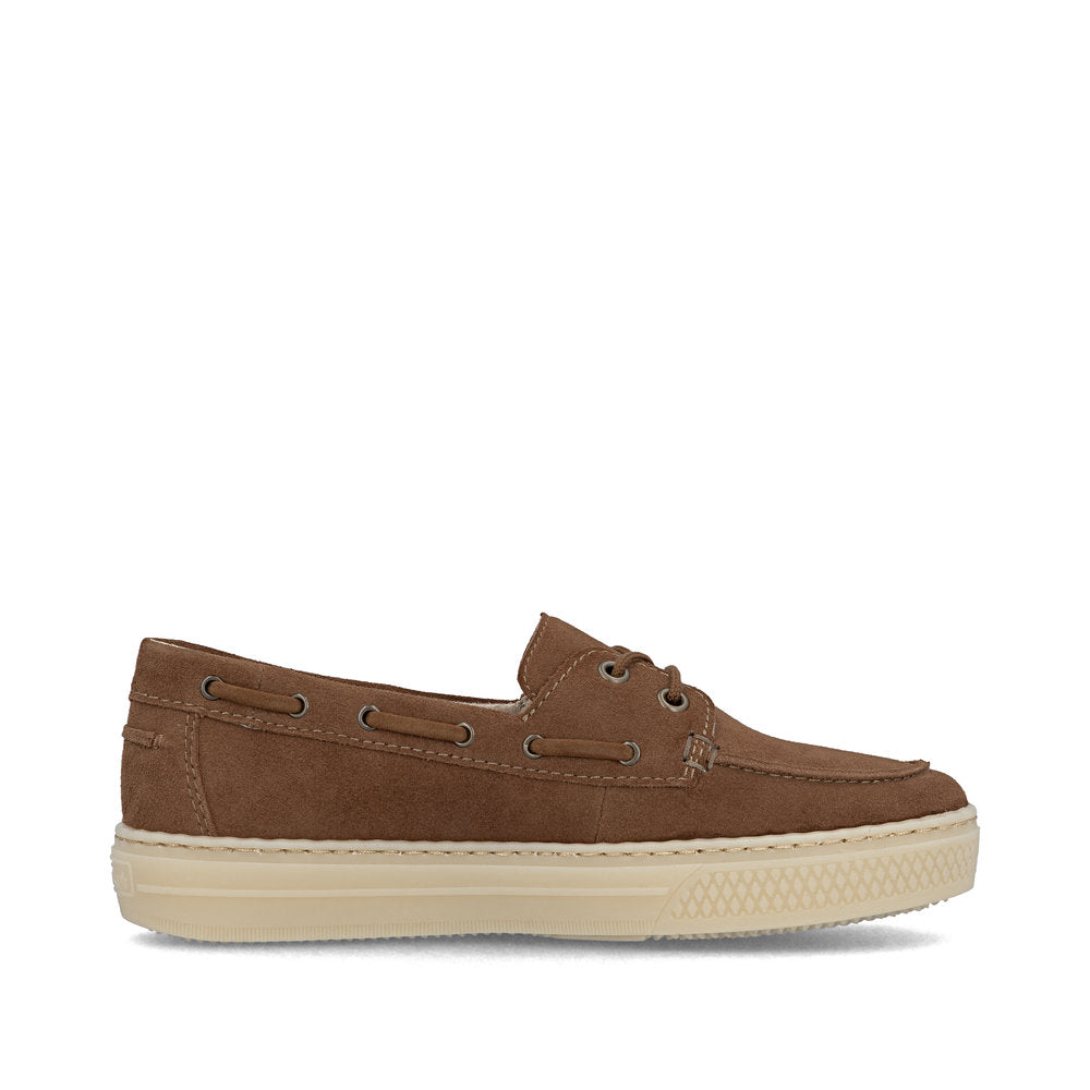 Rieker L5905-24 Brown F Fit Deck Shoes
