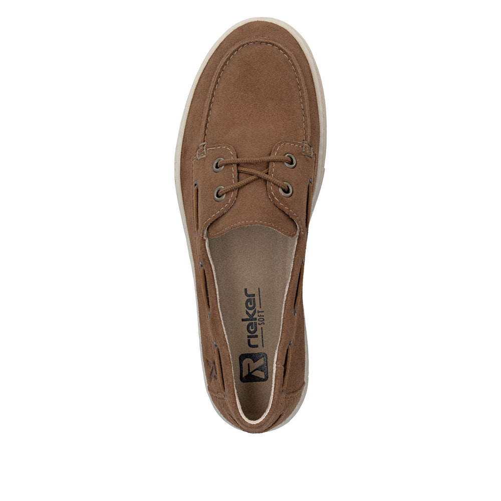 Rieker L5905-24 Brown F Fit Deck Shoes