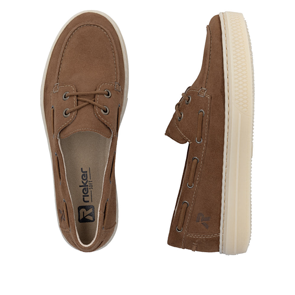 Rieker L5905-24 Brown F Fit Deck Shoes
