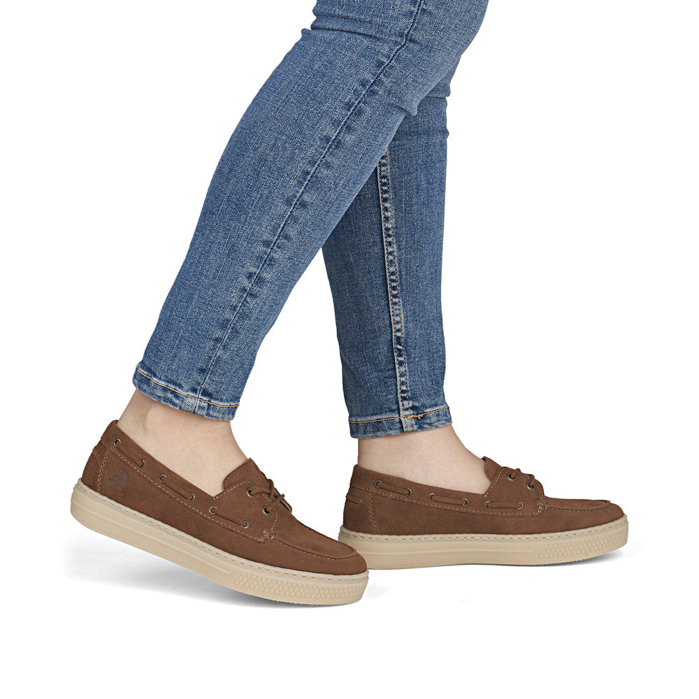 Rieker L5905-24 Brown F Fit Deck Shoes