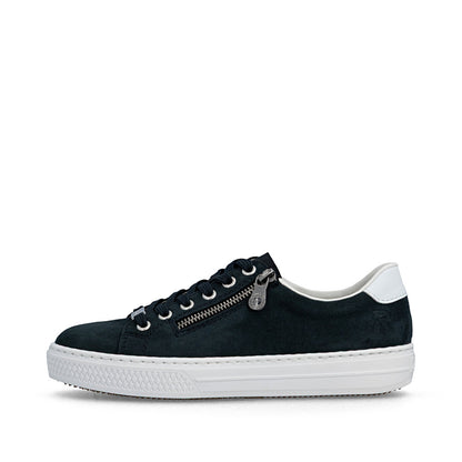 Rieker L59L1-15 Navy F Fit Trainers with Zip